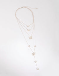 Silver Butterfly Layered Neclace - link has visual effect only