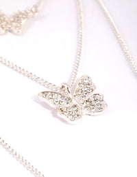 Silver Butterfly Layered Neclace - link has visual effect only