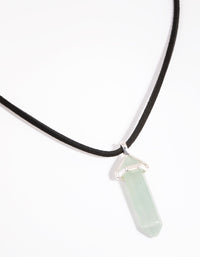 Silver Green Fluorite Shard Necklace - link has visual effect only