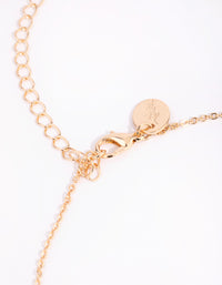 Gold Cubic Zirconia Waist Chain - link has visual effect only