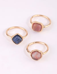 Gold Semi-Precious Ring Pack - link has visual effect only