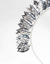 Silver Fanned Leaf Alice Band - link has visual effect only