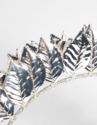 Silver Fanned Leaf Alice Band - link has visual effect only