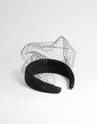 Black Mesh Veil Alice Band - link has visual effect only