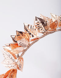 Rose Gold Fanned Leaf Alice Band - link has visual effect only