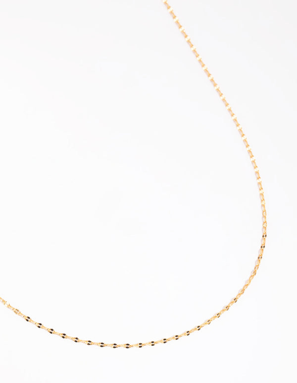 Gold Plated Medium Detailed Chain Necklace