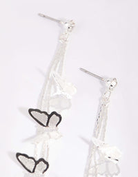 Silver Butterfly Drop Earrings - link has visual effect only