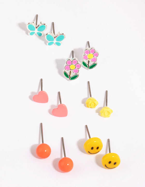 Kids Smile Garden Stud Earring 6-Pack