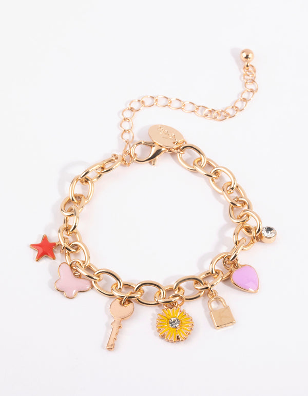 Kids Key To Love Charm Bracelet