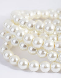 Silver Layered Statement Pearl Bracelet - link has visual effect only