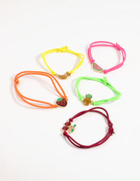 Kids Glitter Fruit Bracelet 5-Pack - link has visual effect only