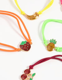 Kids Glitter Fruit Bracelet 5-Pack - link has visual effect only