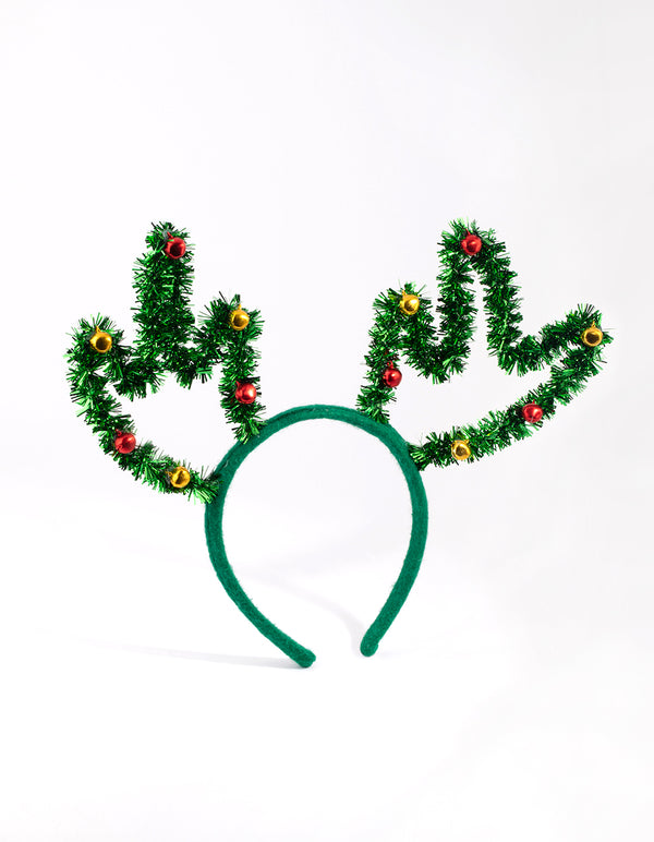 Kids Festive Tinsel Bell Antler Headband