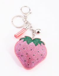 Kids Diamante Strawberry Keyring - link has visual effect only