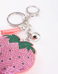 Kids Diamante Strawberry Keyring - link has visual effect only