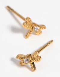 Gold-Plated Dragonfly Studs - link has visual effect only