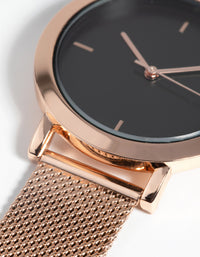 Rose Gold Minimal Mesh Watch - link has visual effect only