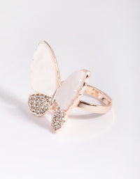 Rose Gold Butterfly Ring - link has visual effect only