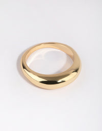 Gold Plated Rounded Ring - link has visual effect only