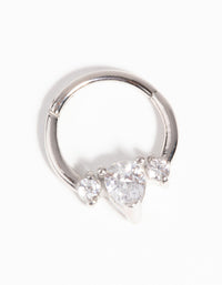 Surgical Steel Diamante Clicker Ring - link has visual effect only