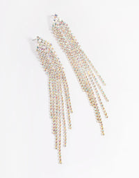 Silver Diamante Drop Earrings - link has visual effect only