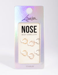 Titanium Nose Ring 6-Pack - link has visual effect only