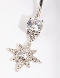 Titanium Star Belly Bar - link has visual effect only