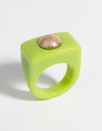 90s Green & Gold Plastic Ring - link has visual effect only