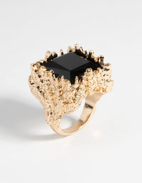 Gold & Black Stone Ring - link has visual effect only