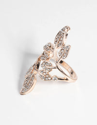 Rose Gold Diamante Petal Ring - link has visual effect only