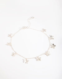 Silver Butterfly Chain Anklet - link has visual effect only