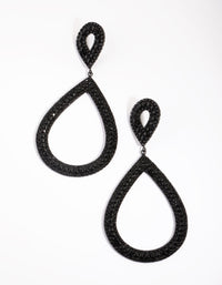 Gunmetal Teardrop Statement Earrings - link has visual effect only