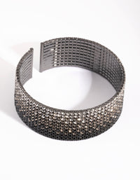 Gunmetal Ombre Diamante Cuff Bracelet - link has visual effect only