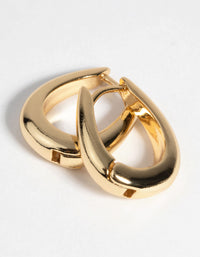 Gold Plated Small Huggie Hoop Earrings - link has visual effect only