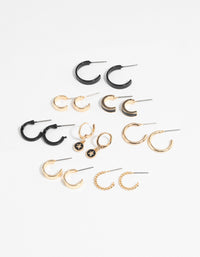 Gold Star Hoop Earring 8-Pack - link has visual effect only