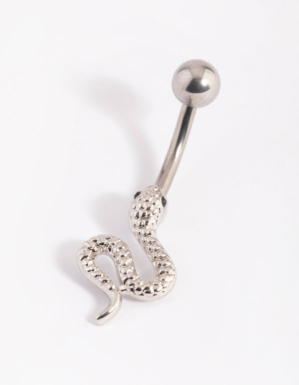 Surgical Steel Serpent Belly Bar