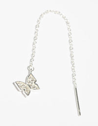 Sterling Silver Butterfly Drop Earrings - link has visual effect only