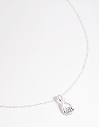 Sterling Silver Diamante Pendant Necklace - link has visual effect only