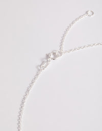 Sterling Silver Diamante Pendant Necklace - link has visual effect only