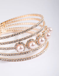 Pink Pearl Cuff Bracelet - link has visual effect only