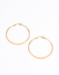 Waterproof Gold Plated Stainless Steel Thin Hoop Earrings - link has visual effect only