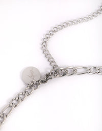 Waterproof Stainless Steel Figaro Necklace - link has visual effect only