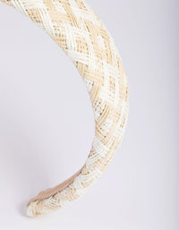 Two Tone Straw Padded Alice Band - link has visual effect only