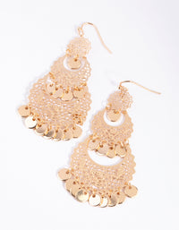 Gold Stamp Drop Earrings - link has visual effect only