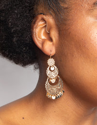 Gold Stamp Drop Earrings - link has visual effect only