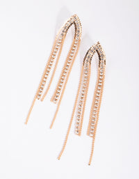 Gold Diamante Drop Earrings - link has visual effect only