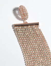 Rose Gold Diamante Statement Earrings - link has visual effect only