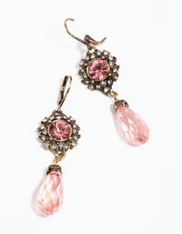 Antique Gold Vintage Pear Drop Earrings - link has visual effect only