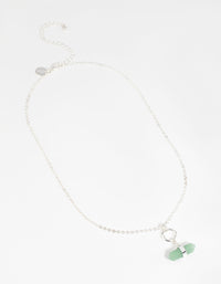 Silver Green Fluorite Shard Necklace - link has visual effect only