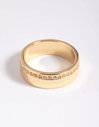 Gold Plated Cubic Zirconia Ring - link has visual effect only